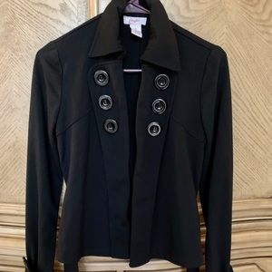 2/$10 Candies Black Double Breasted Jacket Top M